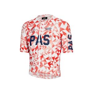 Pas Normal Studios Mens TKO Essential Cycling Jersey Red White Geometric Size L